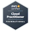 AWS Certified Cloud Practitioner certification badge