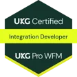 Pro WFM Integration Developer Certification, UKG certification badge